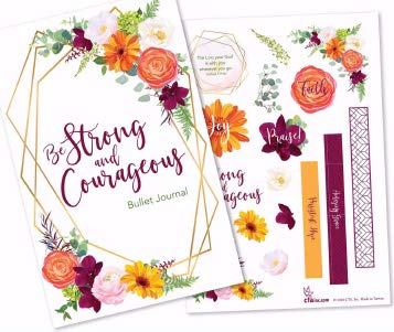 Prayer Journal w/Stickers-Strong And Courageous (Joshua 1:9 ESV) (Dec)