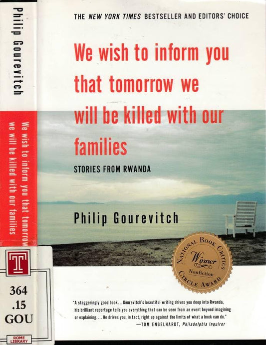 We Wish to Inform You that Tomorrow We Will Be Killed with our Families - 4696