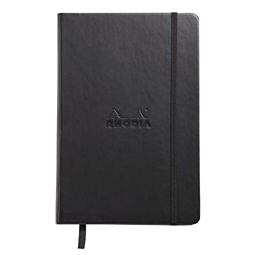 Rhodia Webnotebook - A5 (5.5 x 8.25 inches), Lined, Black - 5078
