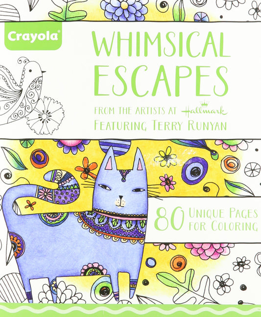 Crayola Whimsical Escapes, Adult Coloring Book, Gift, 80 Pages - 1149