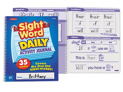 Sight Word Daily Activity Journal