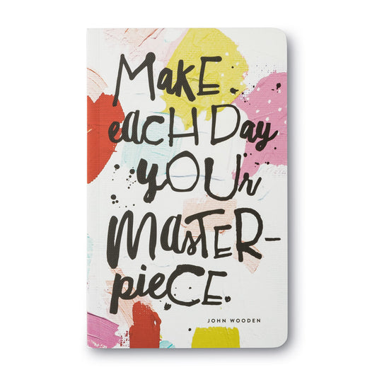 Compendium Softcover Journal - Make each day your masterpiece. – A Write Now Journal with 128 Lined Pages, 5″W x 8″H - 1678