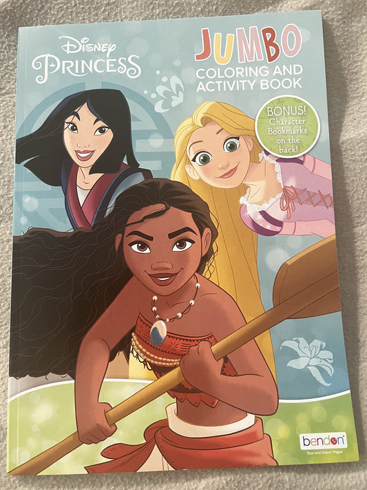 Bendon Disney Princess Jumbo Coloring and Activity Book with Princess Tiana and Ariel - 6794