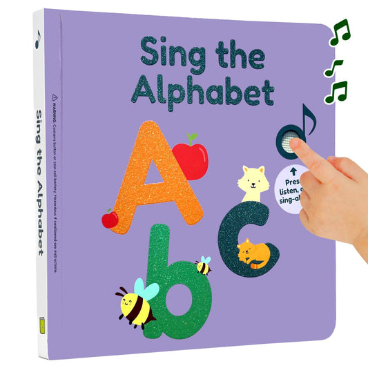 Cali's Books Alphabet Book for Toddlers 1-3 - Learn ABC, Musical Books for Kids, Interactive Baby Toddler Sound Book, Educational Song Learning Toys, Headphone Jack, Singing and Speech Music Toy