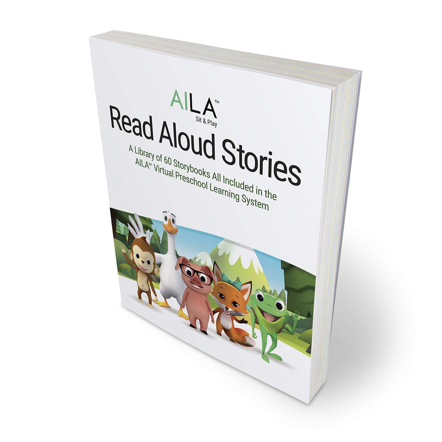 AILA Sit & Playâ„¢ Read Aloud Stories Softcover Book 400+ Pages Includes 60 Stories