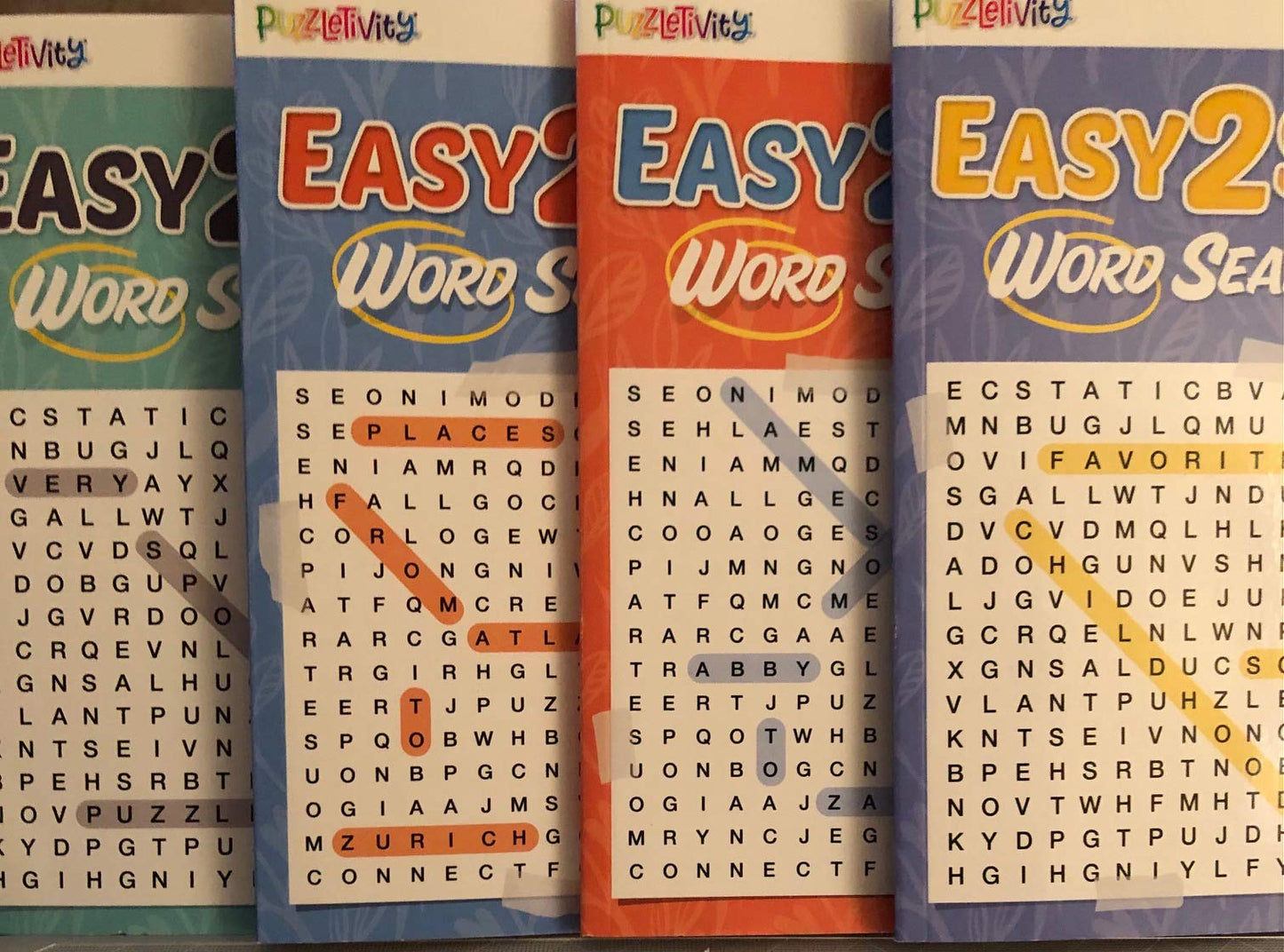 EASY2SEE WORD SEARCH PUZZLES DIGEST SIZE BUNDLE 4