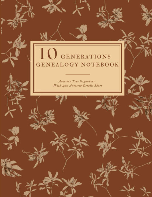 10 Generations Genealogy Notebook With 400 Ancestor Details Sheet: Ancestry Tree Organizer, Family Pedigree Chart, Genealogy Workbooks With Charts, ... (Genealogy Organizer Charts and Forms) - 7742