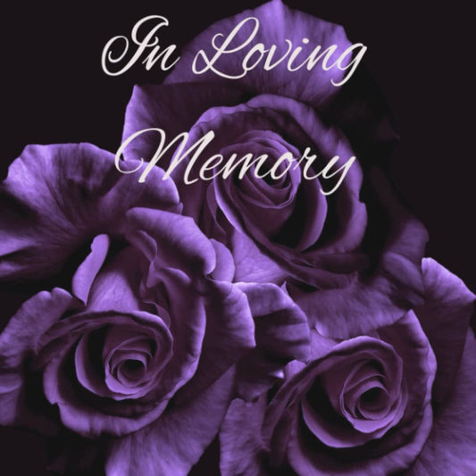Purple Roses In Loving Memory Funeral Guest Book For Memorial Service: Celebration Of Life Guest Book For Memorial Service For Dad - 1614