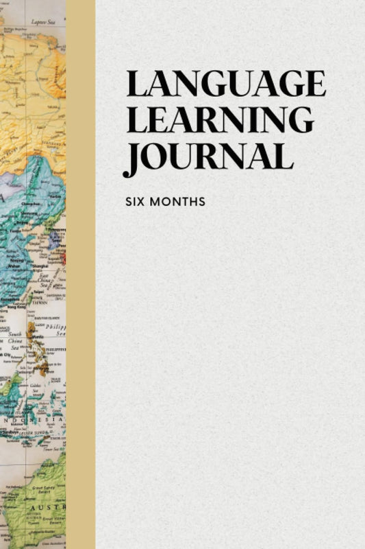 Language Learning Notebook: Journal to document and track your language learning progress | 6x9| B&W | 120 pages - 2160
