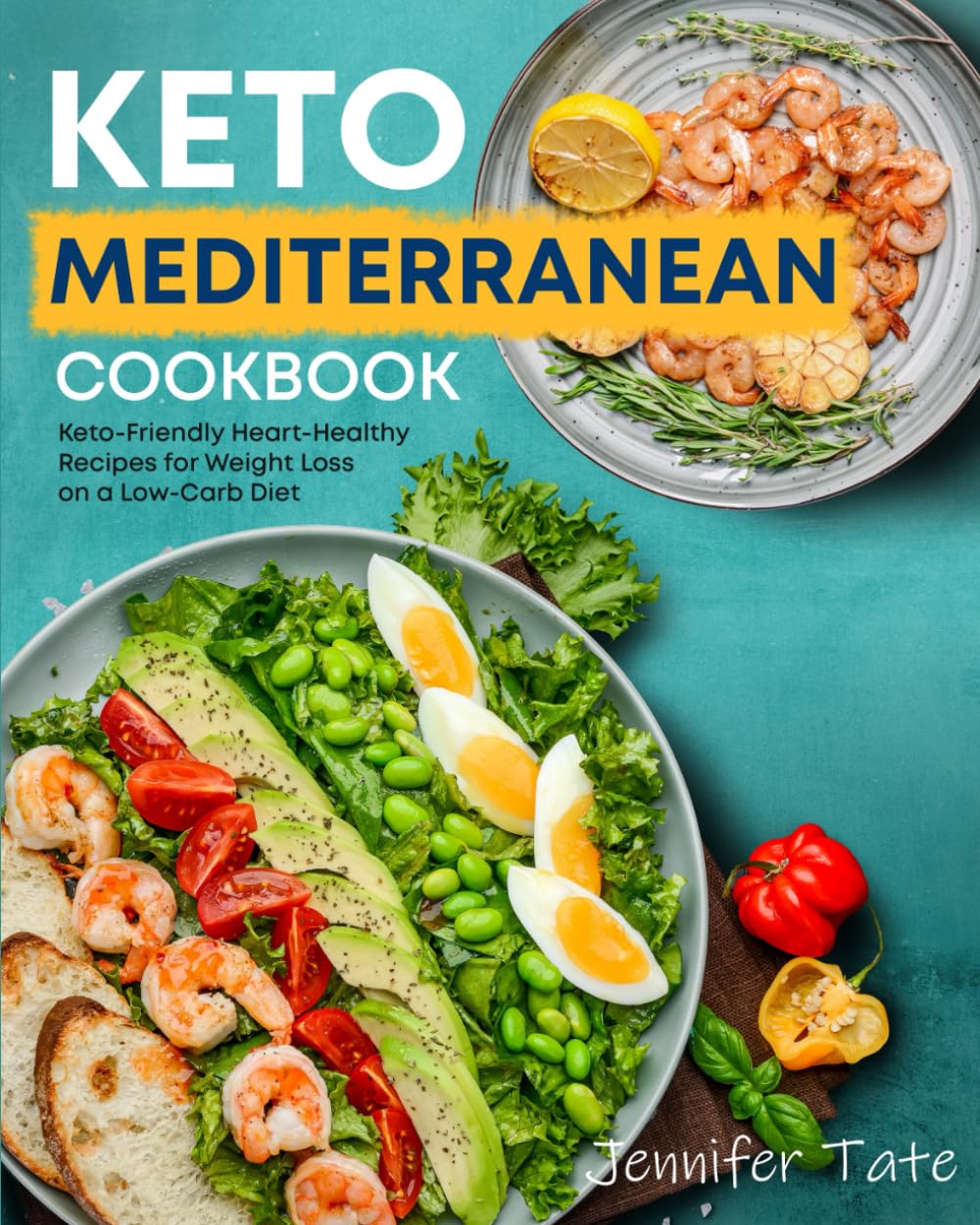 Keto Mediterranean Cookbook: Keto-Friendly Heart-Healthy Recipes for Weight Loss on a Low-Carb Diet (black & white interior)