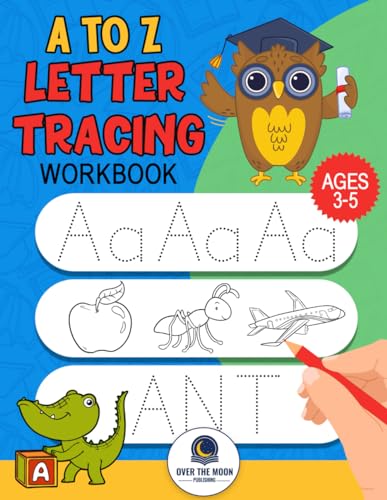 A to Z Letter Tracing Workbook: Fun alphabet letter tracing activities for kindergarten and kids ages 3-5 - 6927