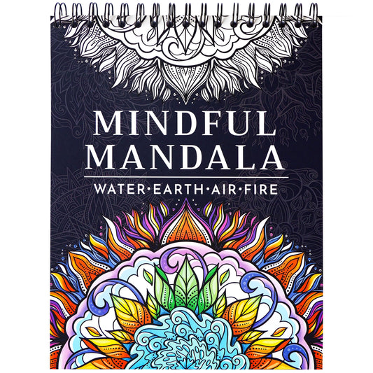 RYVE Mandala Coloring Book for Adults – 50 Unique Mandalas for Relaxation & Stress Relief – Adult Coloring Books Spiral Bound, Adult Coloring Books for Women & Men Mindfulness Coloring Book for Adults - 7123
