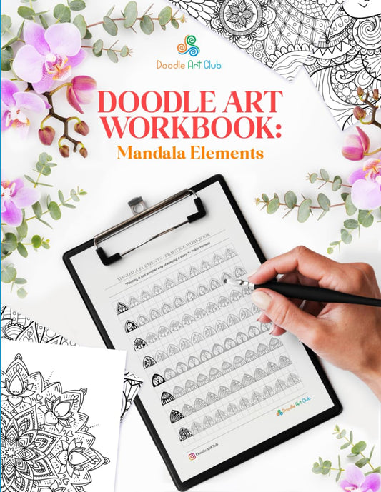 Doodle Art Workbook: Mandala Elements for Tracing and Practice (Doodle Art Practice Workbooks) - 7528