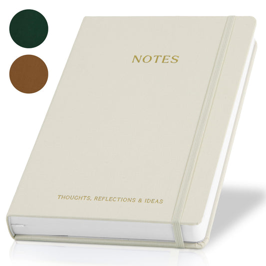 ZICOTO Aesthetic Thick Notebook Journal For Women 7" x 10" - Modern Linen Hardcover Note Book With 300 Lined Pages - Perfect For Writing And Staying Organized at Work or School