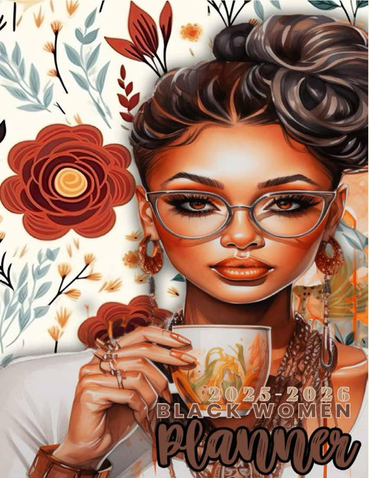 2025-2026 Black Women Planner: African American Calendar From January 2025 to December 2026 (24 Months) with US Federal Holidays & Inspirational Quotes.Large Size 8,5"x11" - 8925