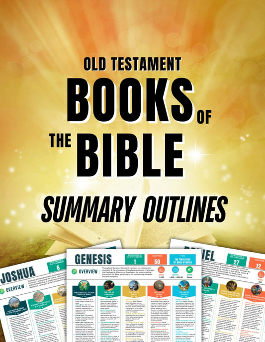 Books of The Bible Old Testament: Summary Outlines - 3594