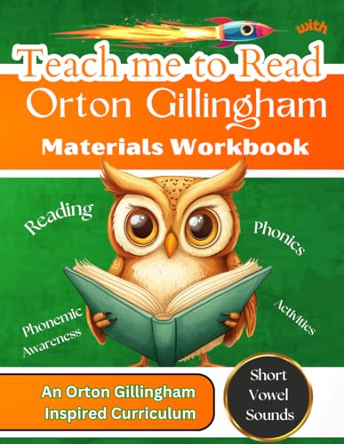 Teach me to Read with Orton Gillingham Materials Workbook: Reading, Phonemic Awareness, and Phonics Activities (Orton Gillingham Phonics Curriculum) - 1342
