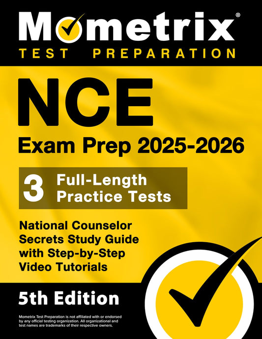 NCE Exam Prep - Full-Length Practice Tests, National Counselor Secrets Study Guide with Step-by-Step Video Tutorials: [5th Edition]