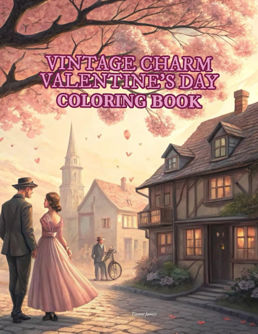 Vintage Charm Valentine's Day Coloring Book: Romantic Nostalgic Illustrations for Teens and Adults – Celebrate Love with Classic Valentine’s Art - 6059