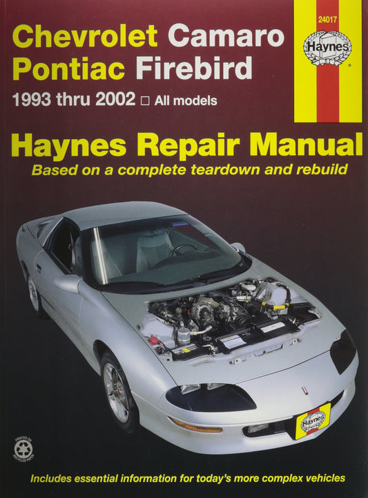Haynes REPAIR MANUAL for CAMARO/FIREBIRD NUMBER 24017 - 7298
