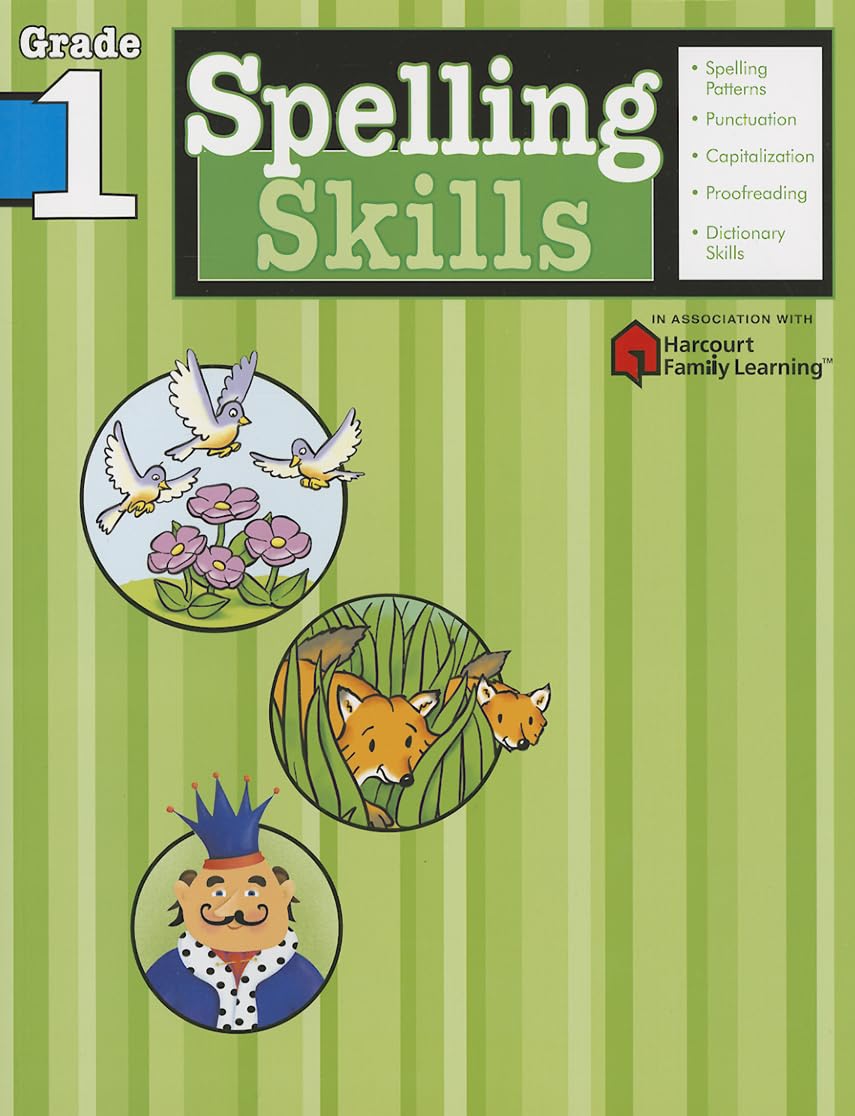 Spelling Skills: Grade 1 (Flash Kids Harcourt Family Learning) - 3937