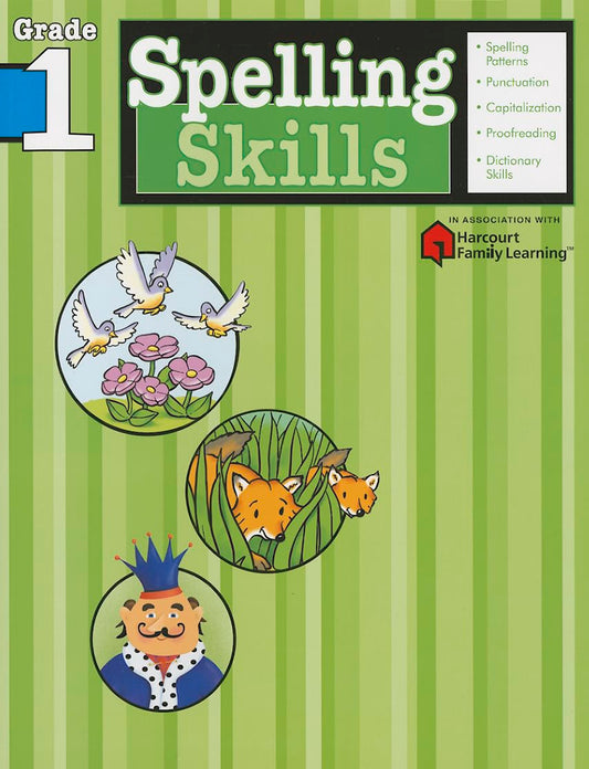 Spelling Skills: Grade 1 (Flash Kids Harcourt Family Learning) - 3937