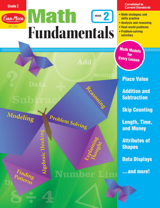 Evan-Moor Math Fundamentals Workbook, Grade 2 - 8133