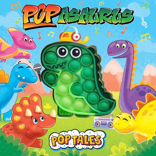 POPasaurus - Children's Touch and Pop Board Book with Fidget Pop Toy - 1100